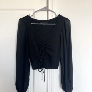 Black cropped sweater